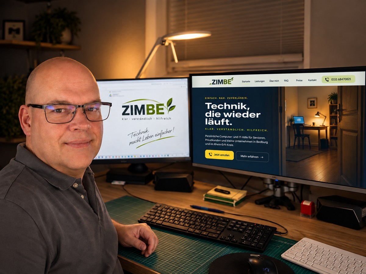Markus Zimmermann von ZIMBE an seinem Arbeitsplatz